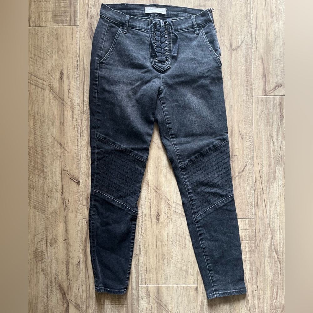 GAP Moto black jeans with tie